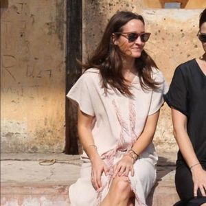 Mirth NWT S $350 caftan striped beach midi dress